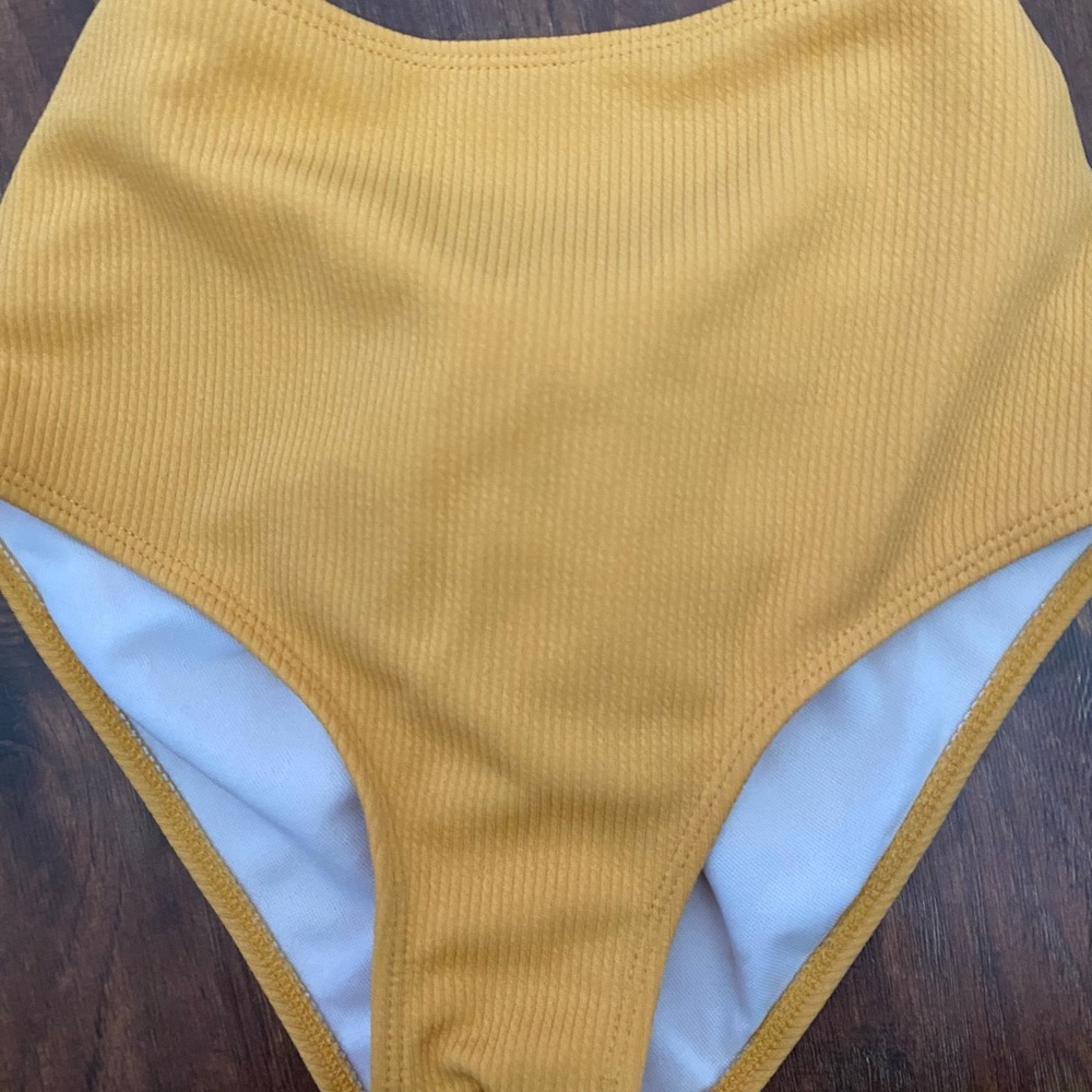 Yellow bathing suit bottoms